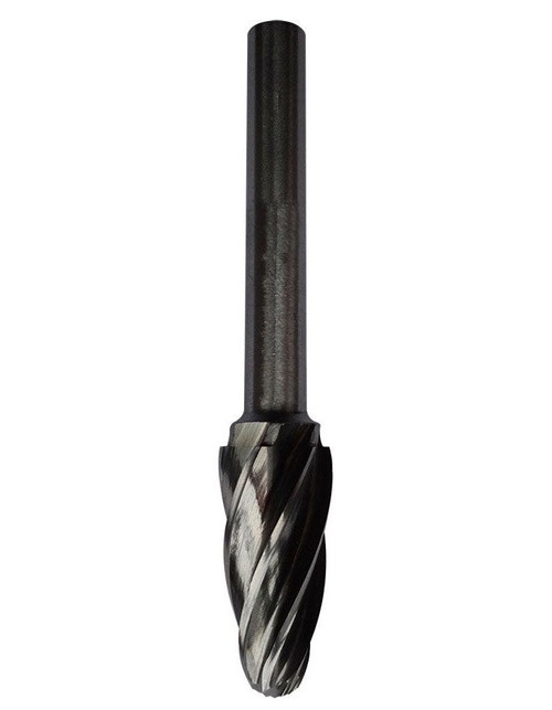 Josco JB2302 - Carbide Burr - Aluminium Cut Ball Nosed Tree - 12 x 25mm - 1/4" Shank